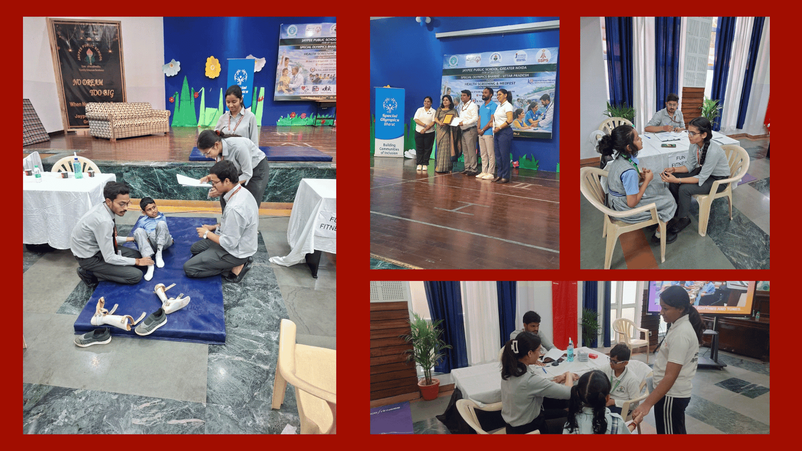 Fitness Screening camp at jaypee International school in collaboration with SOB